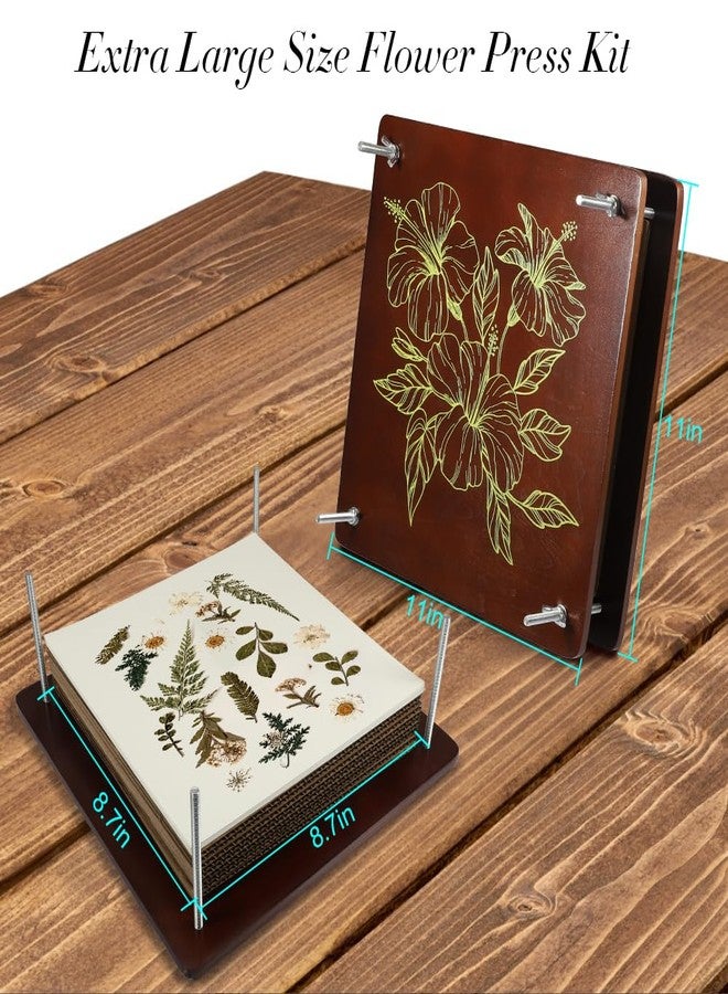 Vindar Extra Large Flower Press Kit 10.8 x10.8 inches, Floral Preservation Kit, DIY Arts and Craft Kit 10 Layers Plant Press and Drying Tool kit, Ideal Gift for Flower & Plant Lovers - Image 4